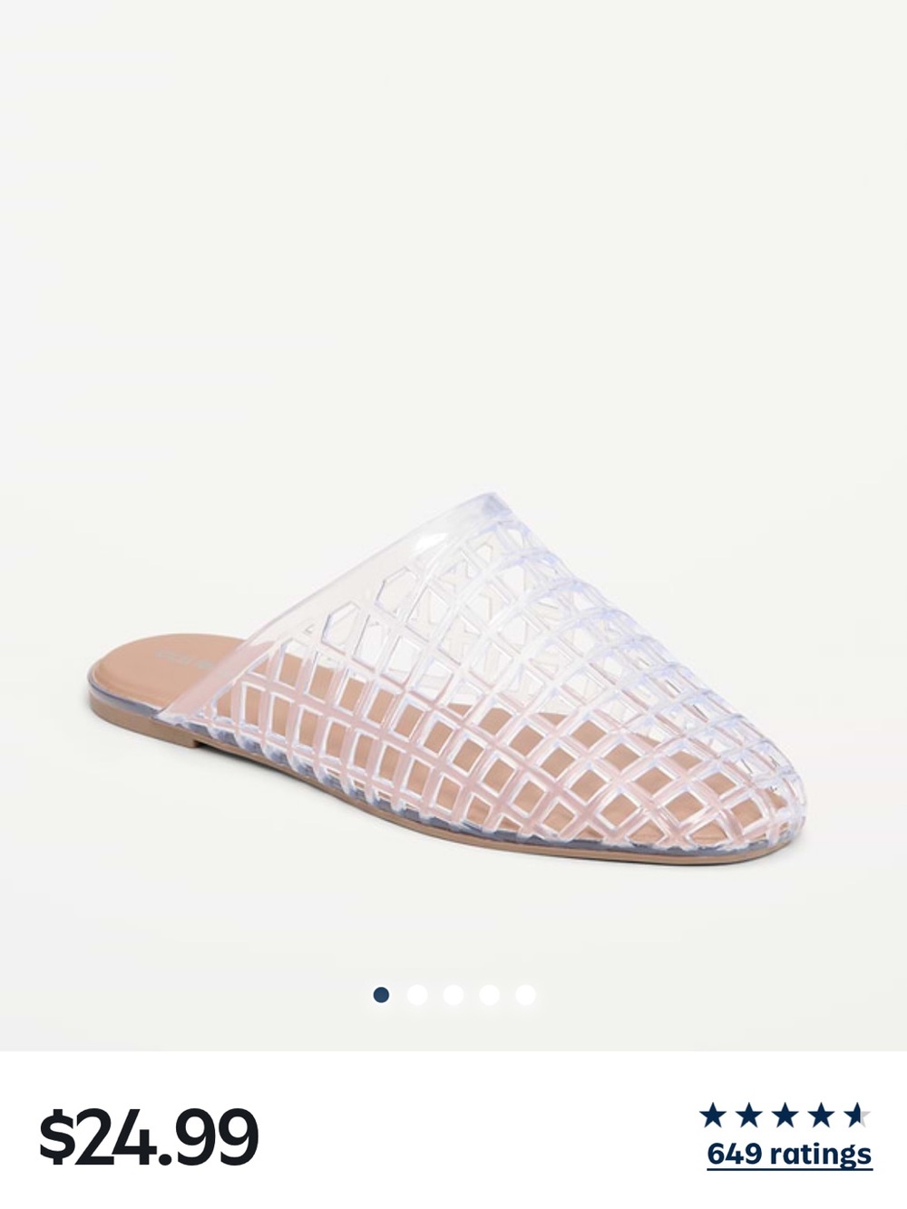 Old Navy Clear Lattice Slip-On Mule - Transparent